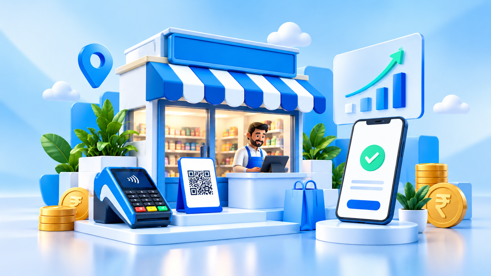 Merchant store growth illustration